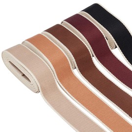 PH PandaHall 1 1/2 Inch Heavy Polyester Webbing 5 Colours Flat Bag Straps Nylon Webbing for Craft Projects Fabric Belt Bag Making Outdoor Activities 15m/49ft