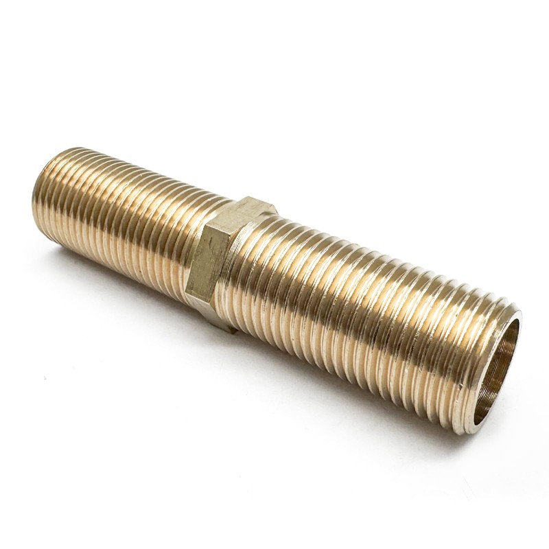 Brass Pipe Fitting, 1/2" x 1/2" G Male Thread Pipe,