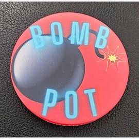 Bomb Pot Button for Texas Hold 'Em or Omaha Poker. Double Sided - 2 inch Diameter. Thick Ceramic Chip Similar to Those Found in Card Rooms and Casinos Across The Country