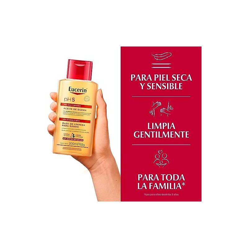 Eucerin Ph5 Aceite De Ducha Para Piel Sensible O Seca,