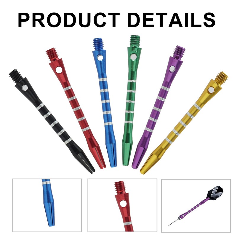 CVMGO 18PCS 53mm Aluminium Dart Stems, 2BA Threaded Metal Medium