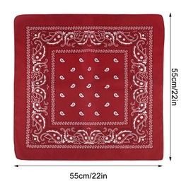 NACHLYNN 10pcs Paisley Bandanas Assorted Bandanas Cowboy Polyester Headbands Square Scarf Headwear (10, Burgundy,White,Black)