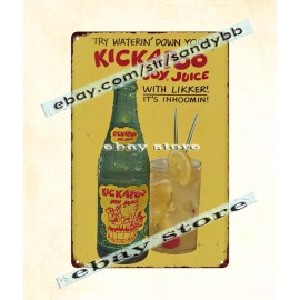 Unbranded Kickapoo Joy Juice Soda pop culture plaque metal tin sign tin brew pub signs