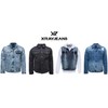 X RAY Mens Denim Jacket, Washed Ripped Distressed Flex Stretch