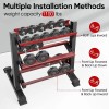 Unbranded 3-Tier Dumbbell Rack Solid Steel Home Gym Weight Storage