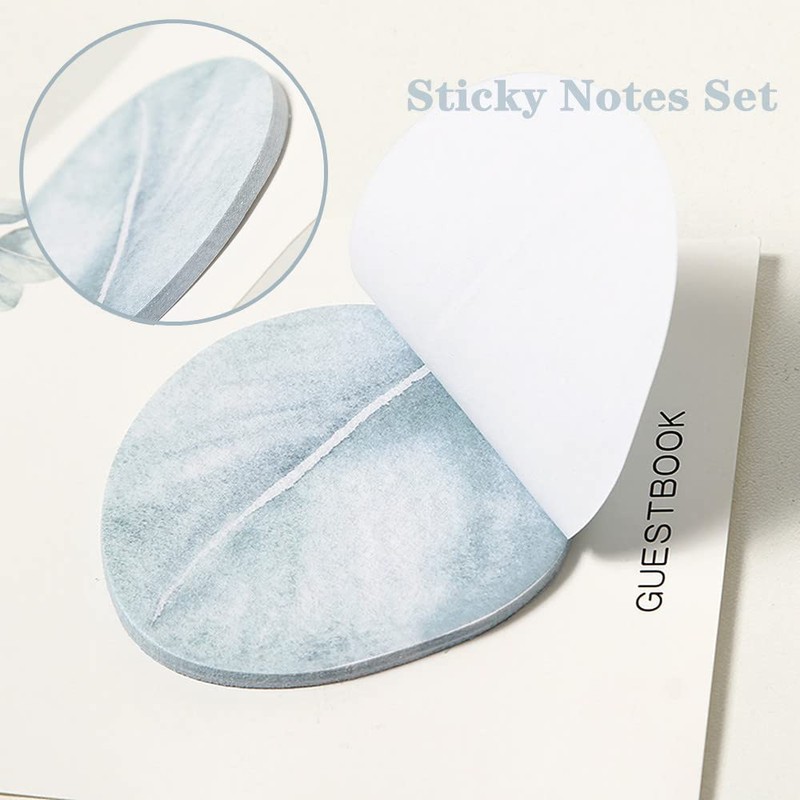 8 Packs/240 Sheets Leaf-Shaped Sticky Notes Novelty Self Stick Post