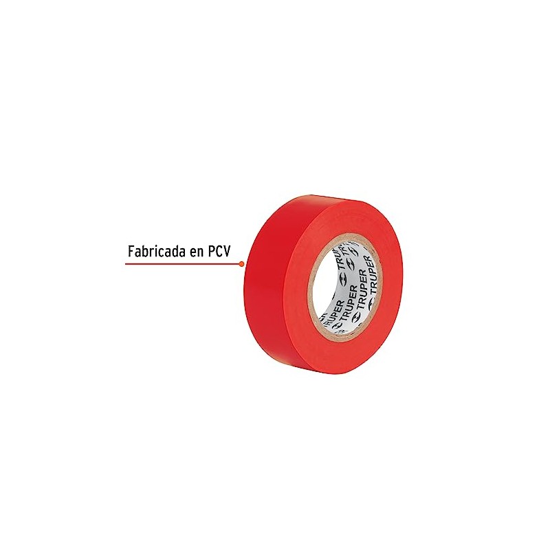 Truper M-22R, Cintas de aislar, 9 m x 19 mm,