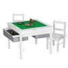 UTEX Wooden 2 in 1 Kids Construction Play Table and
