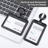 Teskyer 3 Pack Badge Holder with Retractable Clip, Heavy Duty