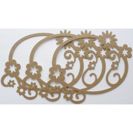 Unbranded {6} ORNATE FLORAL FRAME - Picture Frames Chipboard Die Cuts - 3 1/2" x  5 1/8"