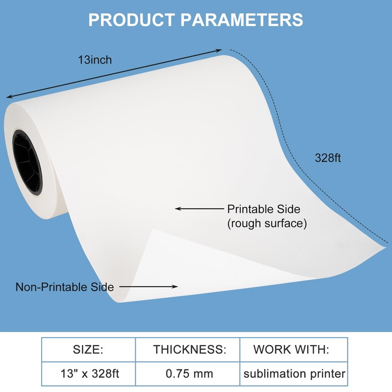 imtfzct Sublimation Paper Roll Fast Dry 105gsm 13 Inch x
