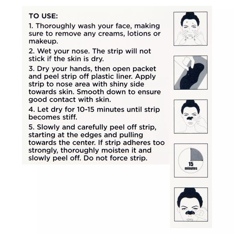 Equate Beauty Charcoal Pore Strips for Nose & Face Combo