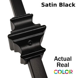 Affordable Stair Parts - Modern Adjustable Knuckles for 1/2" Iron Balusters (10-Pack) with Set Screw Stair Railing Parts (Real Satin Black NOT Matte or Flat Color)