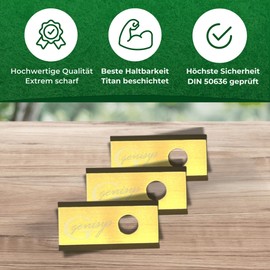 Genisys Titanium Replacement Blade Blades Compatible with Scheppach RoboCut and Practixx PX-RRM Robot Lawnmower LongLife 1-Hole Shatterproof [DIN EN 50636 Tested], Pieces: 30