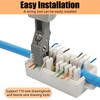 2Pcs Cat6 Junction Box RJ45 Ethernet Coupler High Speed Punch