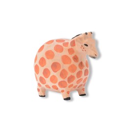 KoovDem Funny Animals Figurines, Handmade Carved Wooden Sculpture for Shelf, Desk Decoration, Statues for Living Room, Bedroom, Office Desktop,Home Decor (Fat Giraffe)