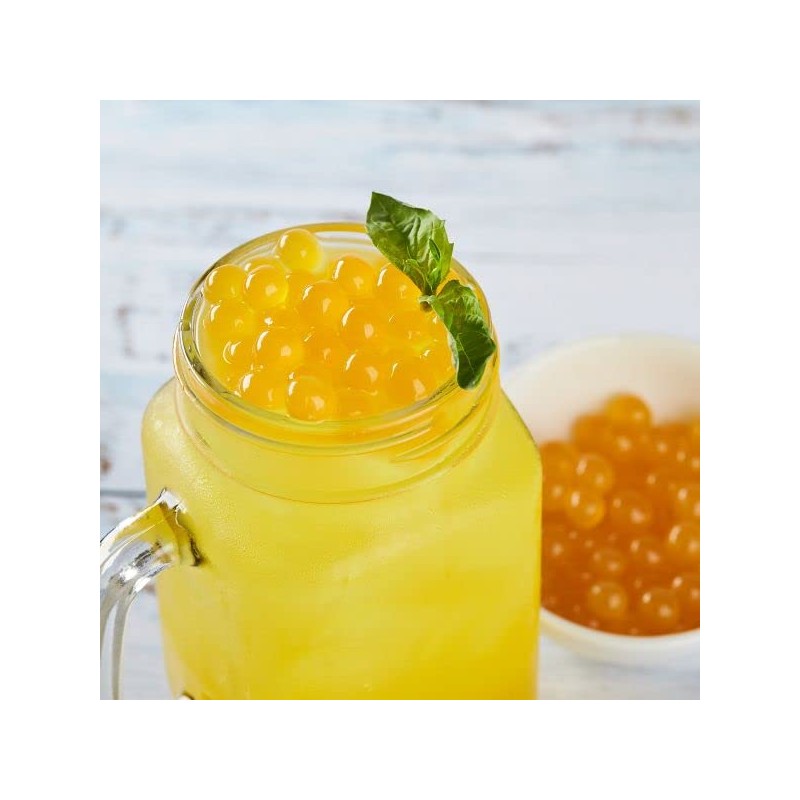 Tea Zone [7 Pounds] Peach Popping Pearls for Boba Tea