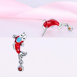 KUNSIR Silver Earrings for Women Earrings, 1 Pair 925 Sterling Silver Stud Earrings, Hypoallergenic for Women and Girls EAR4, Silver, Cubic Zirconia