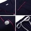 SWOMOG Conjunto de pijama para mujer, Azul marino, M
