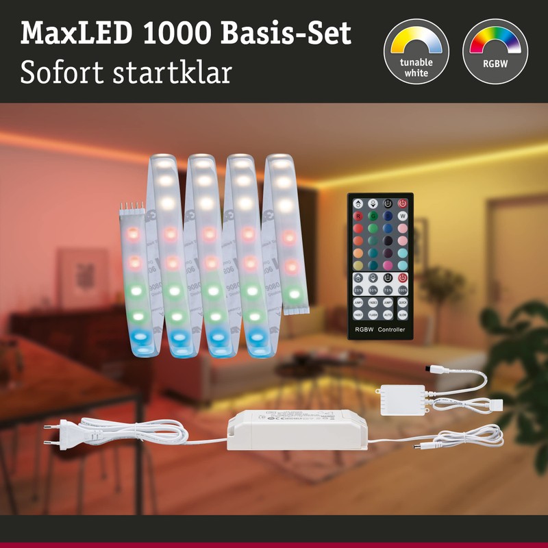 Paulmann 70528 MaxLED 1000 LED Strip RGBW Base Set IP44