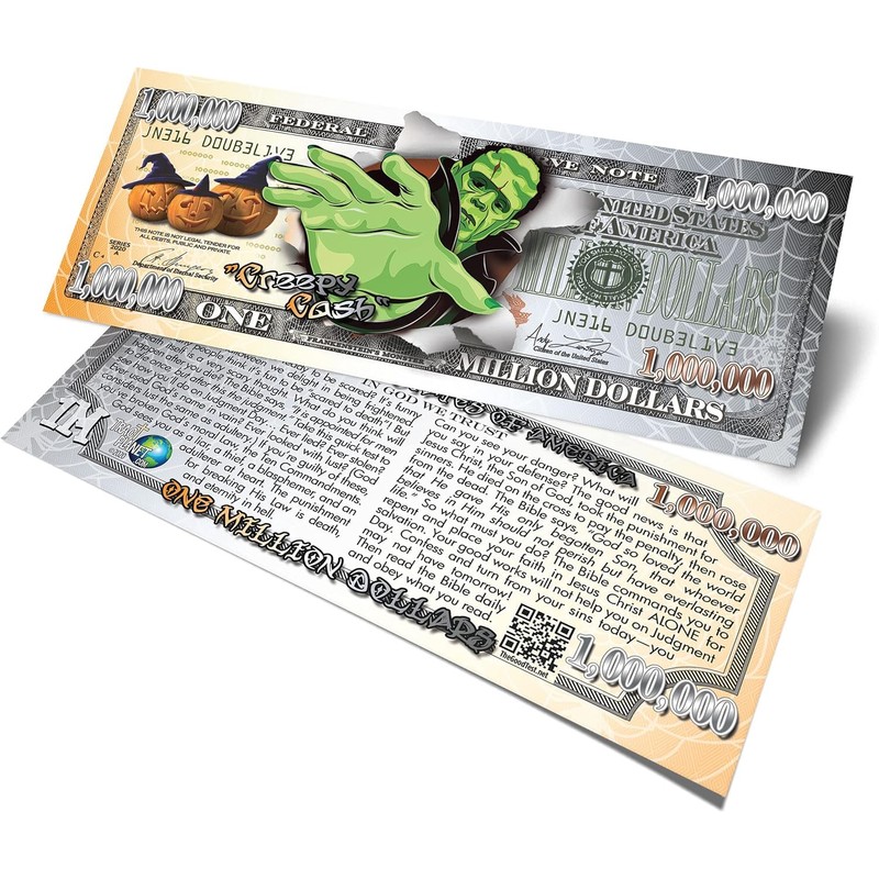 Tract Planet: Creepy Cash Gospel Tract (Pack of 100)