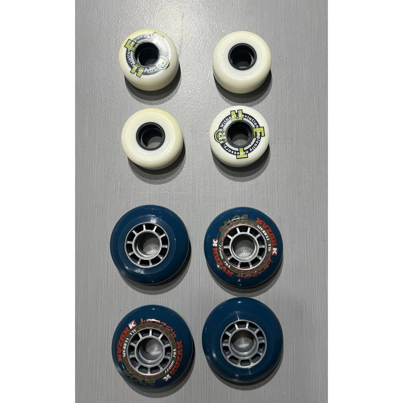 72mm and 55mm Rollerblades Wheels (8x Wheels)