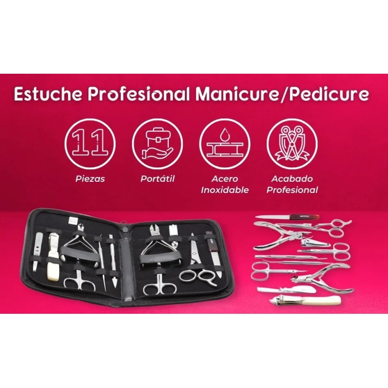 Kit Profesional Manicure y Pedicure Lobo – Estuche Completo de