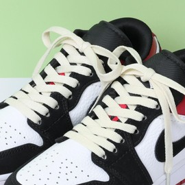 Stepace [2 Pairs] Flat Shoe Laces 5/16" Wide for Sneakers - 13 Colors Shoelaces Beige 120