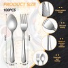 200 Pcs Dinner Forks and Spoons Silverware Set Heavy Duty