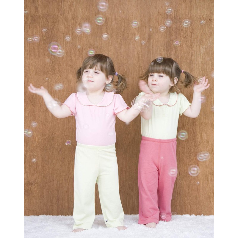 Babysoy Comfy Basic Pants Pack of 2 (2T, Tornado/Fern)