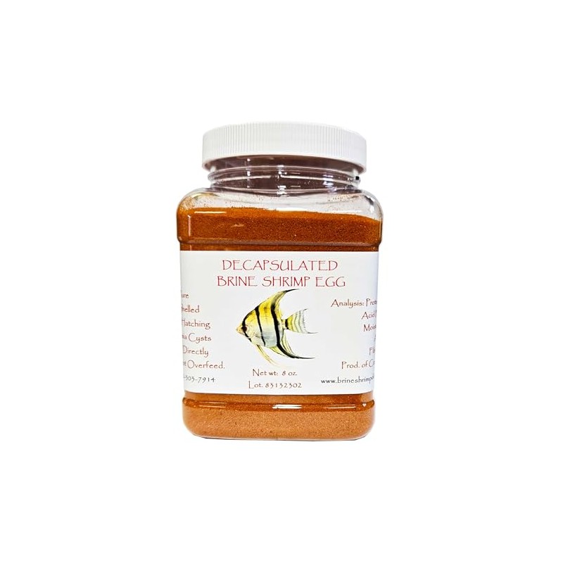Decapsulated Brine Shrimp Eggs (Non-Hatching), 8 oz Jar