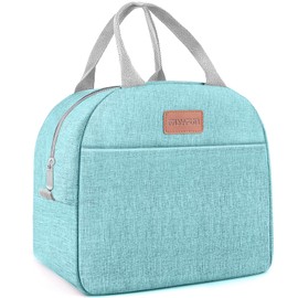 Lunch Bag for Women & Men Adult Insulated Lunch Box, Small Leakproof Cooler Food Lunch Containers Reusable High Capacity Lunch Tote Bags for Work, Travel, Outdoor (Aqua Green)