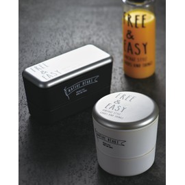 Masakazu 43-78715-1 Round Nest Lunch Wood Grain x Black