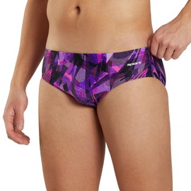 Sporti Catalyst Swim Brief - Athletic Swimsuit Short Training Bathing Suit for Swimmers - Competition Pool Training Swimwear for Men - Purple - 36