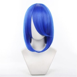 Eileen Cosplay Medium Blue Wig, Fluffy Hair, 15.7 Inches, Universal Cosplay Wig, For Men and Women, Heat Resistant, Event Wig, Includes Net