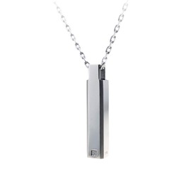 Jewel of Memory Cremation Pendant, Memorial Urn Necklace, Memorial Cremation Box, Stainless Steel, 11.6 gal (316 L), Includes 2 Chains, Stick