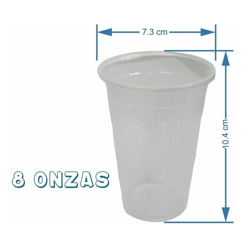 San Jorge 50 Vasos Desechables #8 De Plástico 8 Onzas