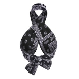 ZAFUL Women's Chain Print Multiway Crop Tank Top Cutout Bohemian Floral Wrap Top