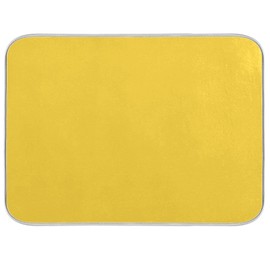 Dish Drying Mat for Kitchen Counter Absorbent Microfiber Dry Dishes Mats Drainer Counter Mat Yellow Drying Dish Pad 16 x 18 Inch for Countertops Decor
