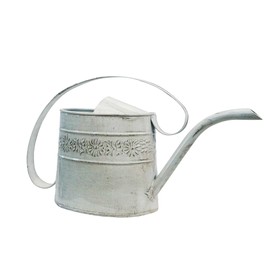 Robert Allen by Headwind Willow Watering Can, 0.5 Gallon Capacity, Metal Vintage Powder-Coated Steel, Indoor & Outdoor Garden Use – Antique White
