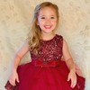 Miipat Baby Girl Pageant Dress Sequins Princess Dress Toddler Flower