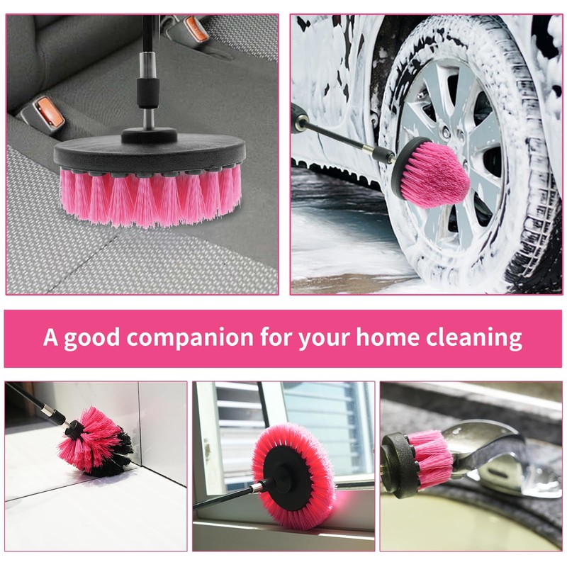 ETOUPA 8 Pcs Drill Brush Attachment Set, Power Cleaning Scrub