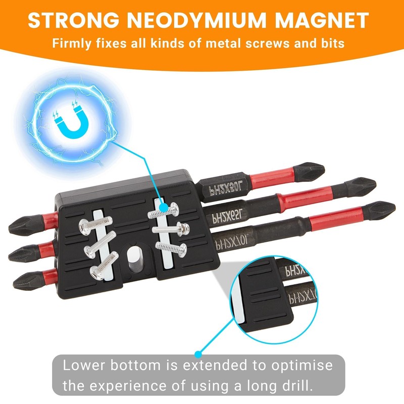 Upgrade Universal Fit Magnetic Drill Bit Holder, Secure Mounting on