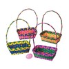 Multicolored Rectangular Easter Baskets - Bulk set of 12, Each