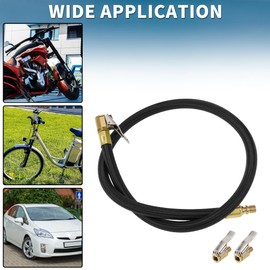 TUCKBOLD for Car Tire Inflator Extension Tube 0.305inx32TPI Durable Air Pump Extend Hose Adapter Tire Valve Black 1 Set 27.56inch 12.6mm OD Undeflatable