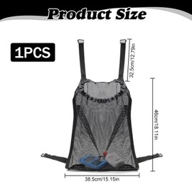 THXFUNAREA Baby Shopping Bag Protector for Pushchair 1 Piece Pram Net, Shopping Bag, Pram Back Mesh Bag, Black