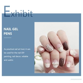 Baluue Diy Nail Art Pen Set 3pcs Double Head Manicure Pen Brush Nail Art Painting Tool Reusable Ideal for All Ages