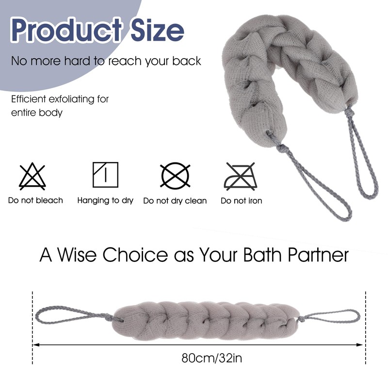 Sibba 1 PC Back Scrubber Shower Body Wash Sponge Loofah