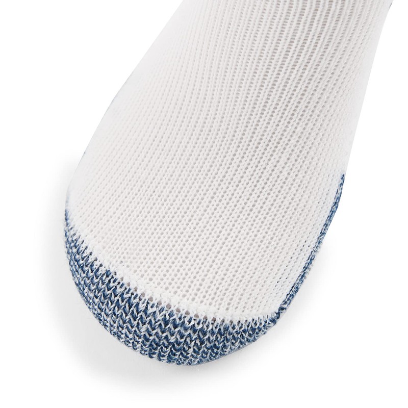 Thorlos Men s Crew 3 Pack Running Socks, White/Navy, X-Large