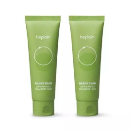 Beplain 비플레인 녹두 약산성 클렌징폼 80ml x 2개 Bifleen Mung Bean Gentle Cleansing Foam 80ml x 2